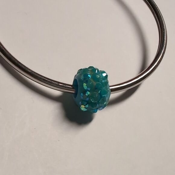 Blue Pave Charm‎ for Pandora Style Bracelet - Picture 1 of 2